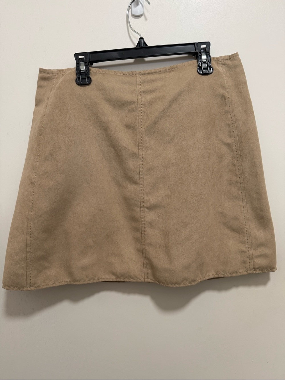 Banana Republic Tan Faux Suede A-Line Mini Skirt Size 8